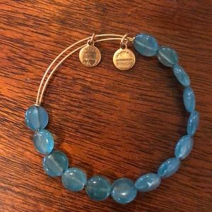 Alex and Ani blue bead bangle